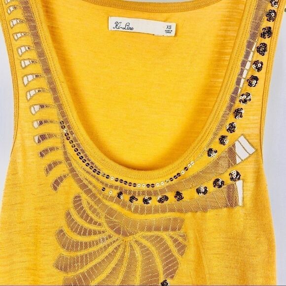 MADEWELL Hi-Line Sequence Embroidered Tank Top. - Picture 2 of 3